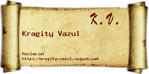 Kragity Vazul névjegykártya